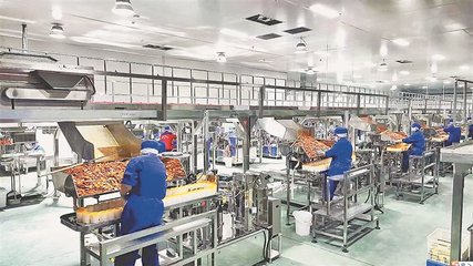 梅斯勒食品集團生產(chǎn)車間 工人們緊張忙碌的食品生產(chǎn)現(xiàn)場